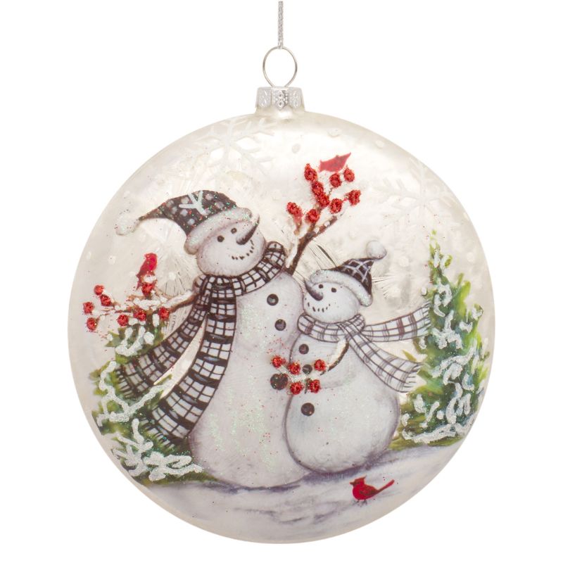 Snowman Disc Ornament